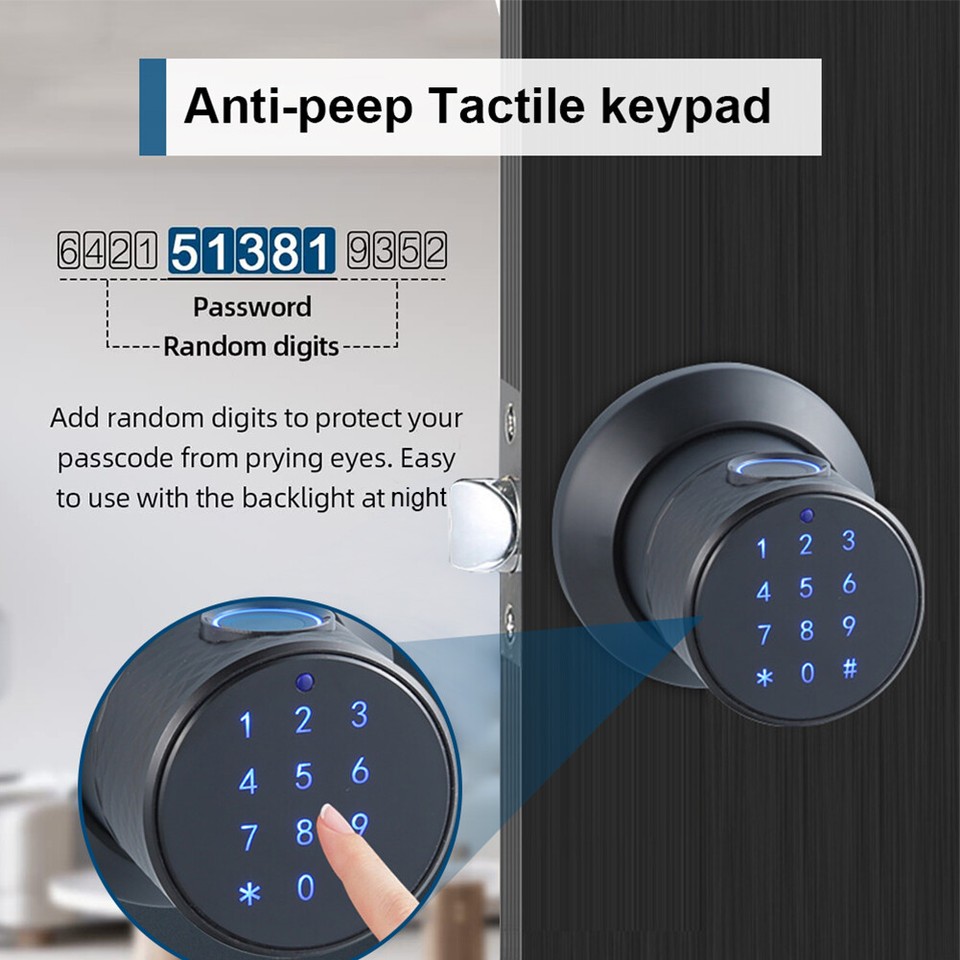 Digital Smart Lock Electronic Code Door Lock Keyless Entry Keypad Lock
