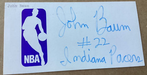 JOHN BAUM Personally Autographed Signed NBA BULLS Card PACERS ABA Free Shipping