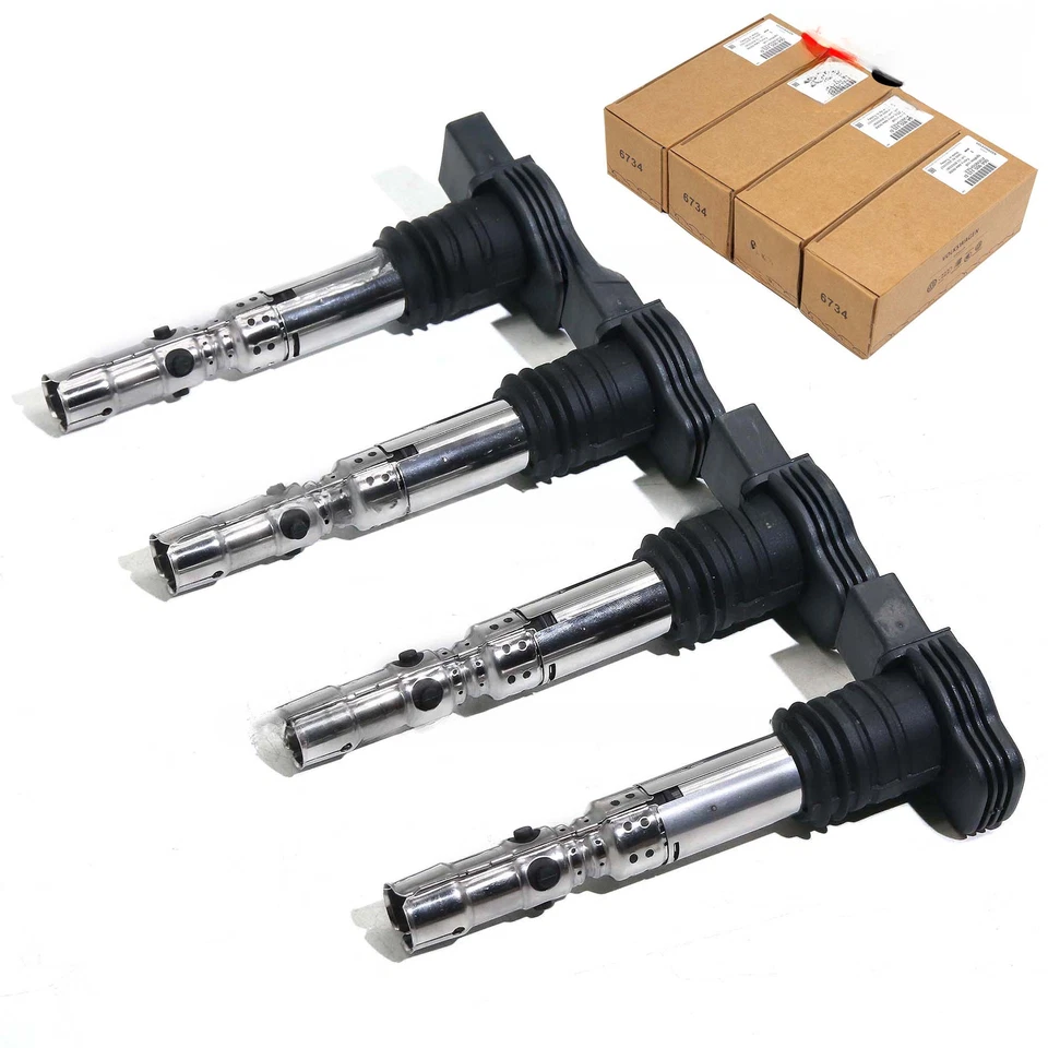 4Pcs Ignition Coil Set For VW Jetta Golf Passat Beetle AUDI A4 A6 TT 1.8T - Image 2 of 4