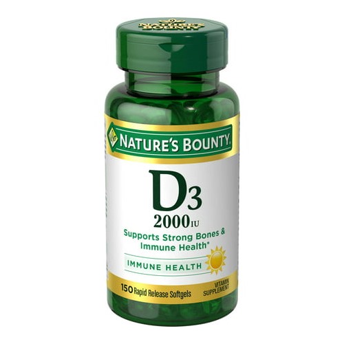 Nature's Bounty D3 Vitamin Supplement Supports Immune Health 2000 IU 150 ct - Picture 1 of 2