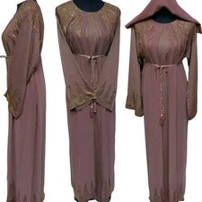 Women's Luxury Pink Stone Work Abaya Jilbab Burka