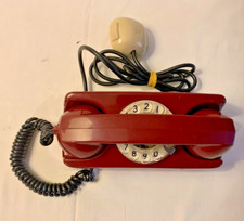 TELEFONO A DISCO VINTAGE "STARLITE GTE" ROSSO 1978 -ITALIAN TELEPHONE VINTAGE