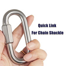 304 Stainless Steel Locking M3.5-M14 Carabiner Hook Quick Link For Chain Shackle