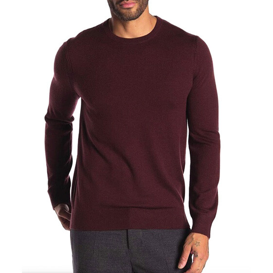 Theory Mens Burgundy Chianti Harman Riland Wool Blend V Neck Theory Mens Burgundy Chianti Harman Riland Wool Blend V Neck