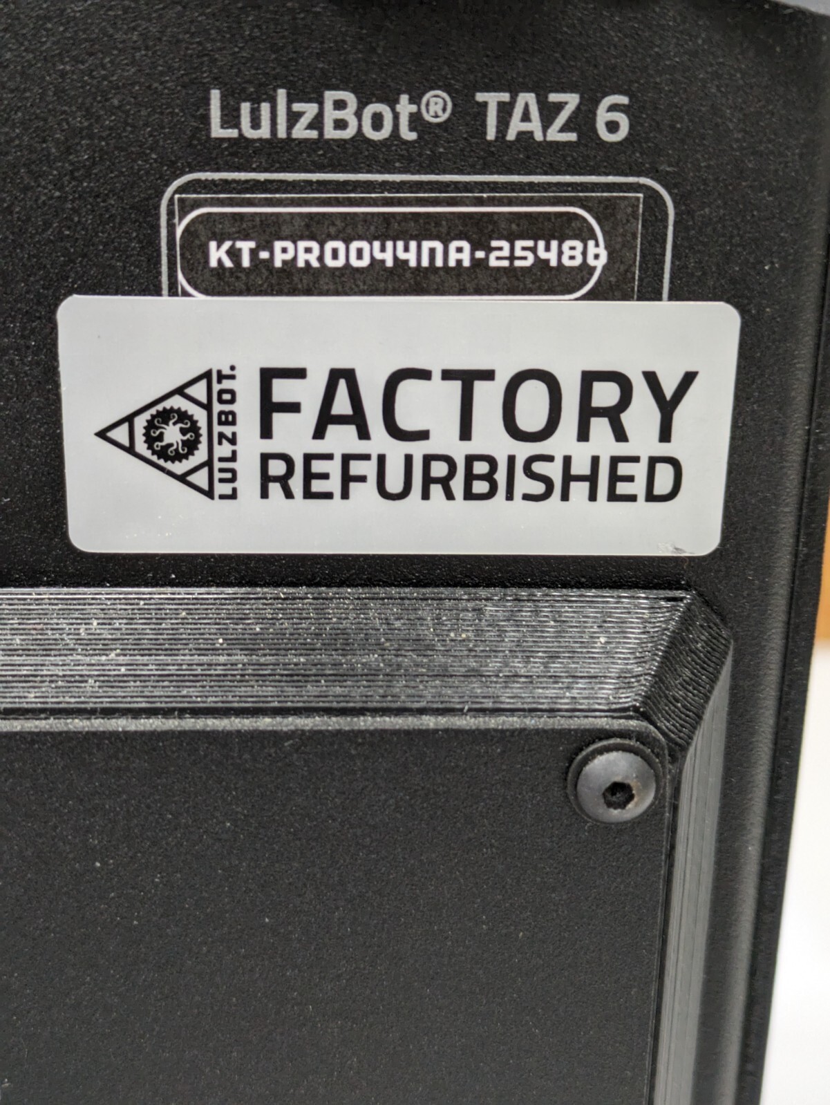 Lulzbot TAZ 6 3D printer setup for 1.75mm filament eBay