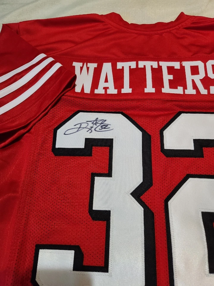 Ricky Watters signed custom Jersey auto autograph JSA size XL CERTIFIED - Image 2 of 2