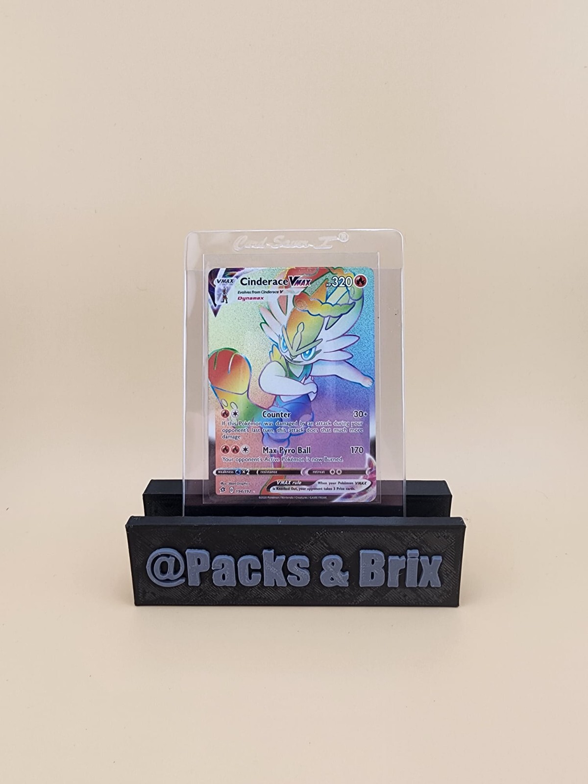 Cinderace VMAX (Secret) 194/192 Swsh02: Rebel Clash Holo Near Mint (NM)