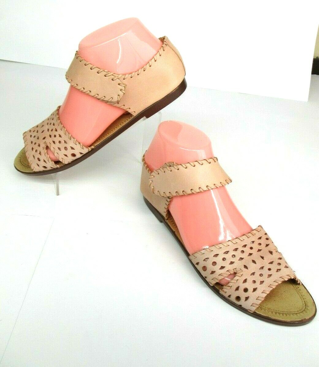 APL Arpeggios sandali donna taglia 8 US nudi punto frusta ballerine gancio e passante minimalisti