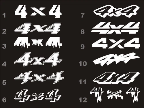 4x4 decals fits Chevy Silverado bedside 12 styles 15 colors