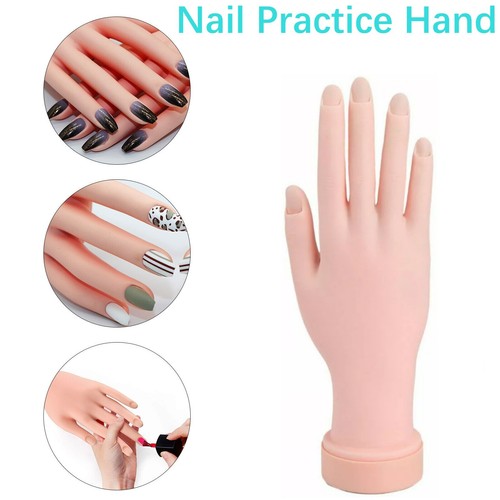 Nail Art Training Hand Flexible Movable Fake Hand Manicure Practice Tool USA NEW - Picture 2 of 11