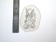 vtg 1960s 1970s Tattoo acetate stencil Rick Griffin Eyeball Knife signed PC
