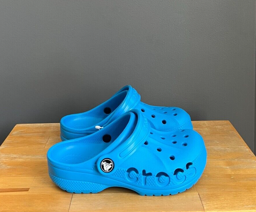 Crocs Unisex Boys Girls Ocean (Blue) Baya Clogs US c12, j2 NWT - Picture 7 of 12