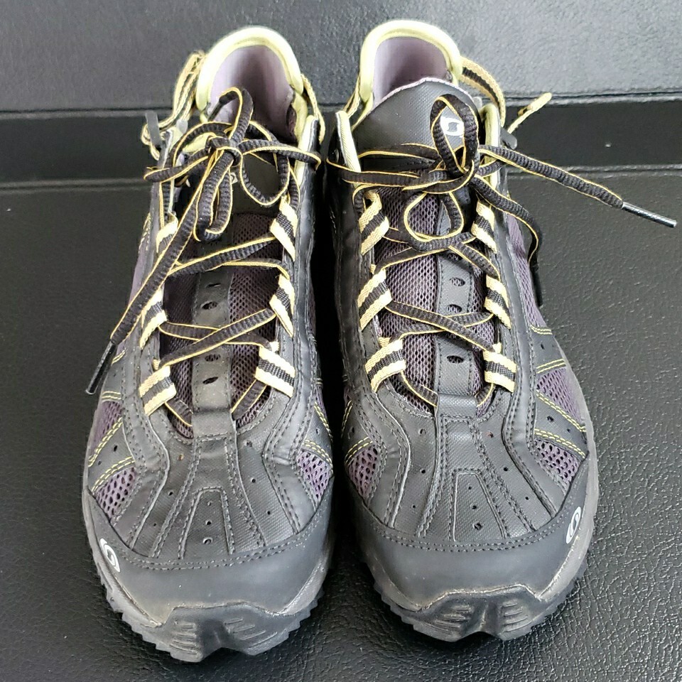 Scarpe da acqua verdi e nere in rete Salomon Contragrip da donna taglia 9 5