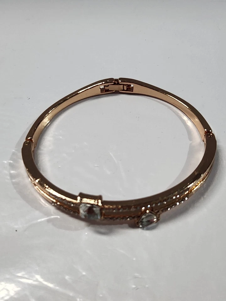 BRACELET Gold filled 8/10mm Geometrical diamond cut LUXURY bangle 7cms UK/S - Image 3 of 4