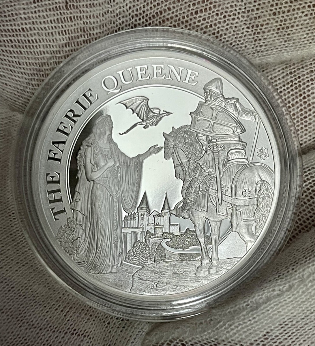 2022 St Helena Faerie Queene Una and Redcrosse 1 oz Silver Proof