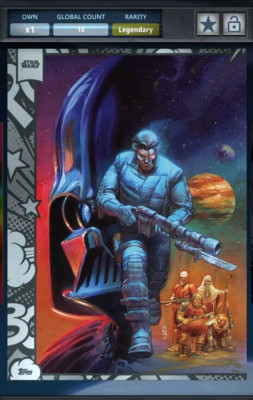 10cc DARTH VADER COMIC COVERS 2024 CHROME BLACK LEGENDARY Star Wars Card Trader