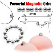 100 PCS Fake Nose Ring Goth Punk Lip Ear Nose Clip Nose Magnetic Orbs