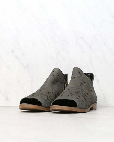 Coolway Mujer un Nelia Punta Abierta Botines Gris Gamuza Talla 39 \u003d US 9 |  eBay