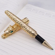 Jinhao Panther Golden Rollerball Pen Full Metal Luxurious Exquisite Cheetah Pen