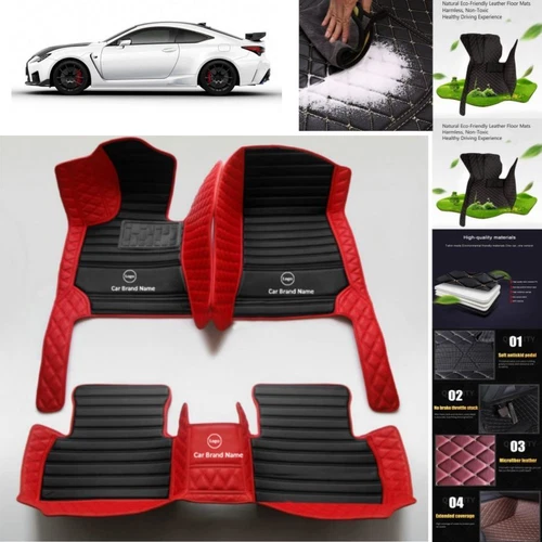 For Lexus RC LC SC Car Floor Mats Luxury Custom Waterproof Carpets Cargo Liners - Imagen 14 de 35
