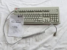 Vintage Macally MK 105X Apple ADB Apple Desktop Bus keyboard with coiled cord