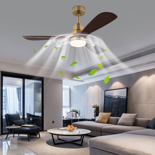 48 Inch 3 Colors LED Ceiling Fan Light w/ Remote Control Fan Light Timer 40W - Picture 21 of 22