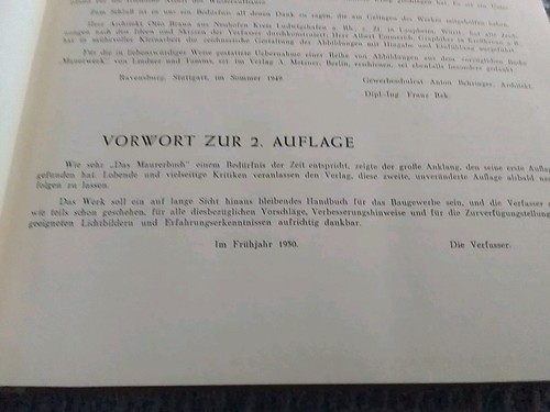 A.Behringer -f.Rek , Das Maurerbuch , Ein Fachbuch 1948/1950 . 2.Auflage - Bild 4 von 8