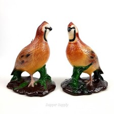 (Lot of 2) Quail Figurine Candle Mold Pair of 2 Birds 9"