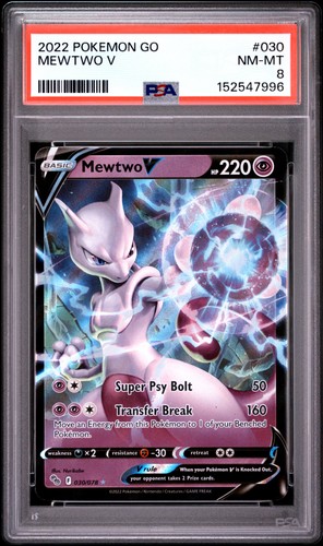 Mewtwo V graded PSA 8 for sale on eBay