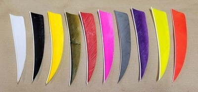 Trueflight Feathers ''4'' Shield   LW or RW  Dozen  or 50 Count