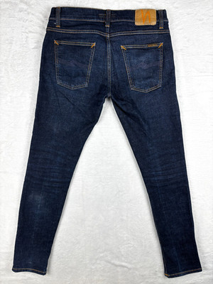 Nudie Tight Terry Skinny Jeans Mens 32x32 (33x30) Blue Dark Wash Stretch