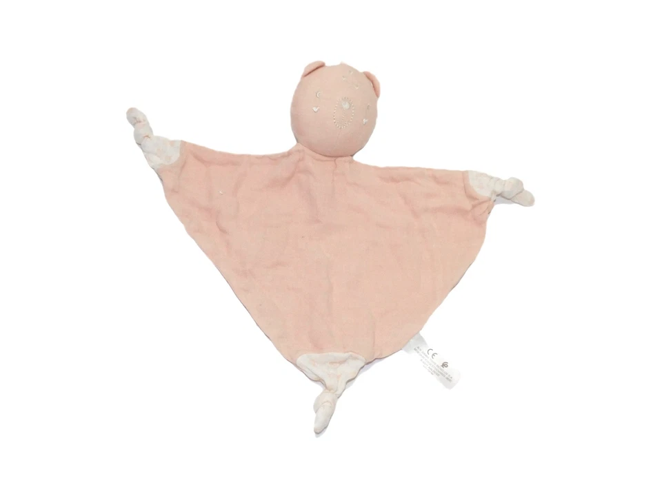 Doudou plat tissu lange ours rose saumon Simba Toys - Photo 1/1