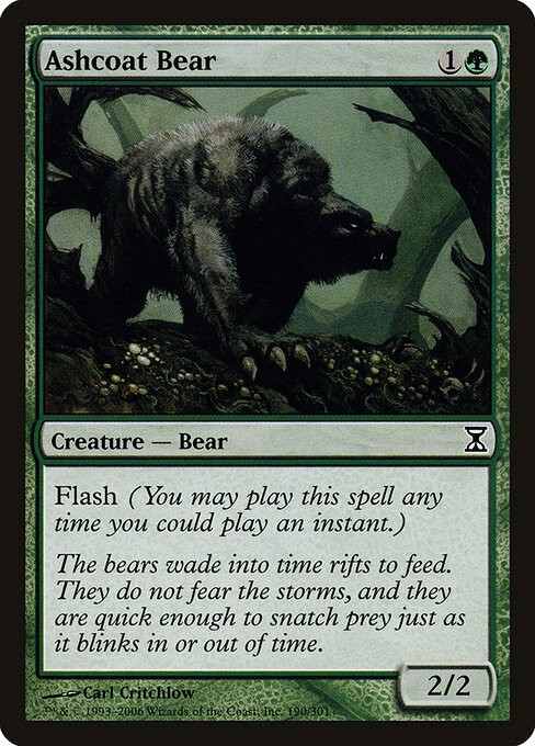 Ashcoat Bear NonFoil Time Spiral 190 NM MTG