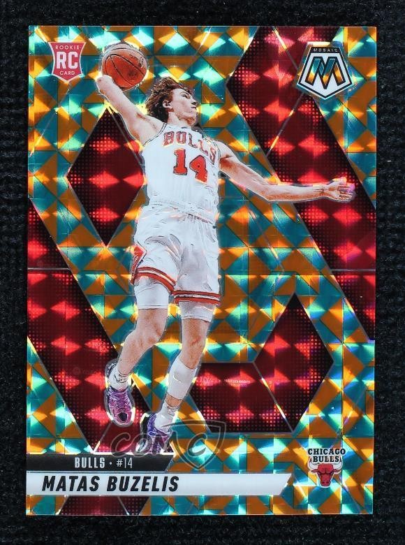 2024-25 Panini Mosaic Rookies Tessellation Prizm 15/15 Matas Buzelis #223 1an8