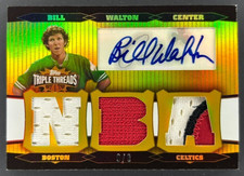 2006-07 Topps Triple Threads Bill Walton Relic Autographs Gold Patch Auto /9 HOF