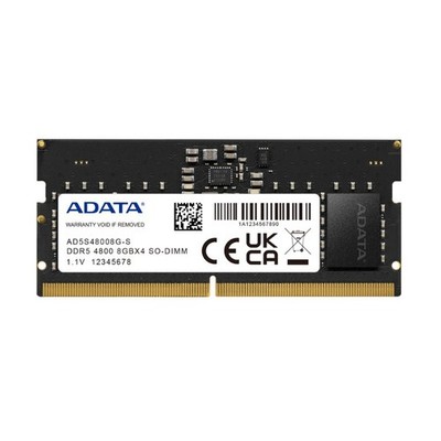 Memory RAM ADATA DDR5 SO-DIMM DRAM VDD 1.1V 32GB 5600MHz 262-pin AD5S560032G-S