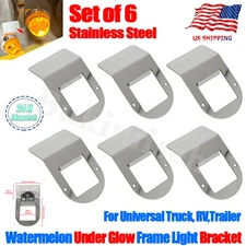 Watermelon Under Glow Frame Light Bracket 6-Piece Stainless Steel Mount ONLY