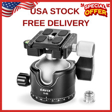 Tripod Ball Head with 1/4" Arca Swiss Quick Release Plate Aluminium Tripod Ball