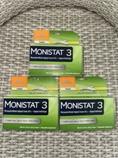 Lot of 3 Monistat 3 Cream 3-Day Yeast Infection Treatment
