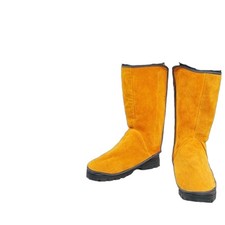 Leather Metalworking Spats Low-Slip Cowhide Shoe Covers Long-Wearing