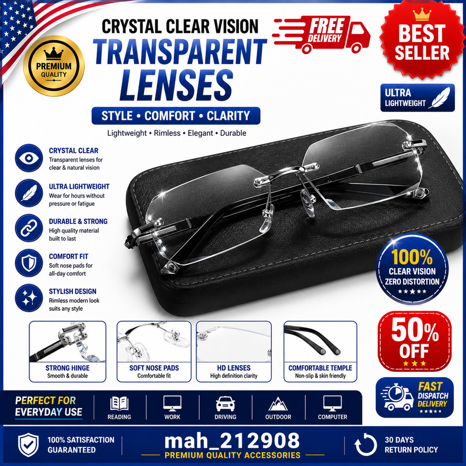 Clarity Blue Glasses Automatic Adjustment Eye Glass Reading Strain Screen Gaming