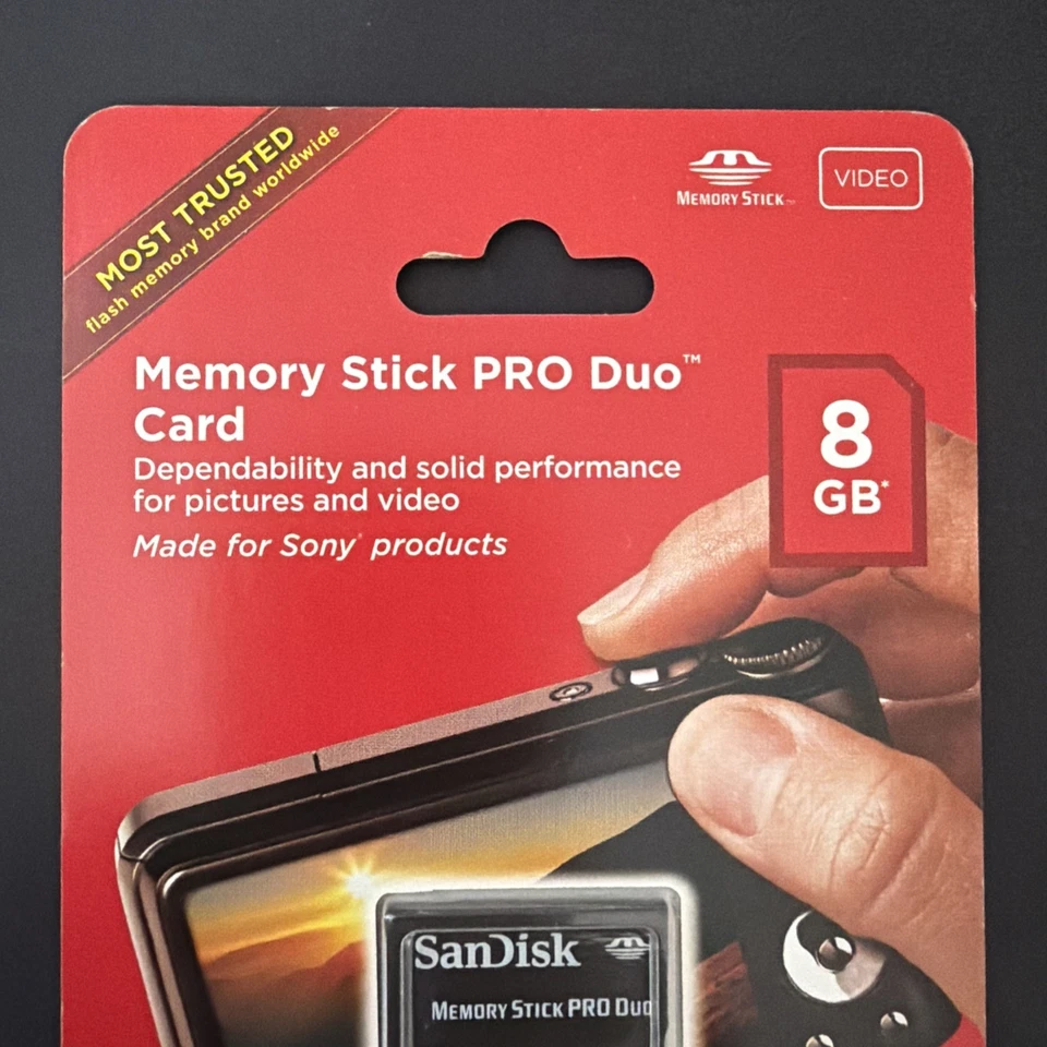NEW 8gb Sandisk Sony Memory Stick Pro Duo Card for Sony Cybershot Camera PSP - Image 2 of 4