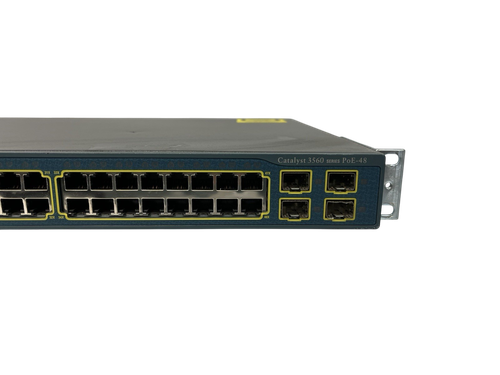 WS-C3560-48PS-S Cisco Catalyst 3560-48PS Switch Used Includes Rack Mounts - Afbeelding 3 van 6
