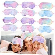 Cuffbow 12 Pcs Plush Sleeping Eye Masks Bulk Comfortable Sleep Eye Cover Mask 