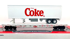 HO ATHEARN 8300 COCA-COLA 50' COCHE PLANO CON REMOLQUE 40' BLANCO CCCX 849