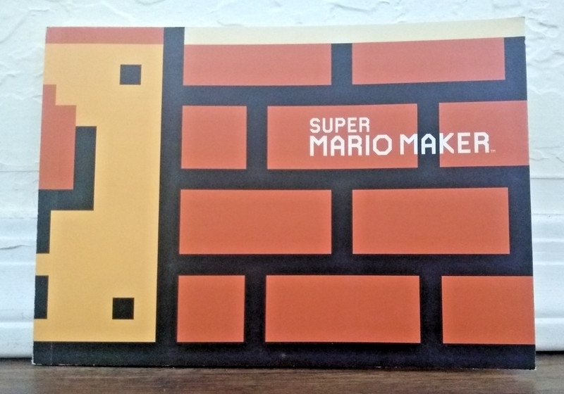 Super Mario Maker Art Idea Scrapbook 2015 Wii U Game Insert Booklet Used