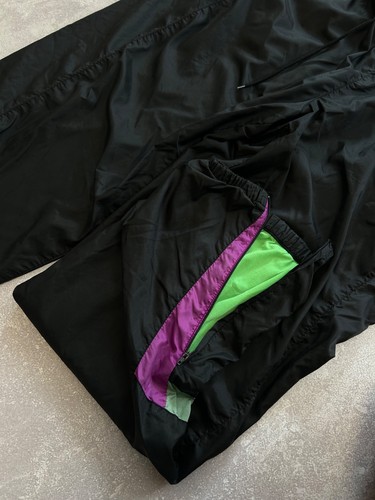 Nike Vintage 90s Windbreaker Tracksuit Set Men's XXL Black Purple Green - Picture 18 of 19