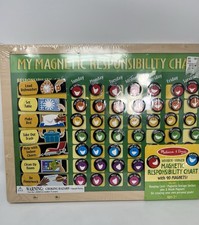 Melissa  Doug Wooden Magnetic My Responsibility Chore Chart - Brand New Sealed