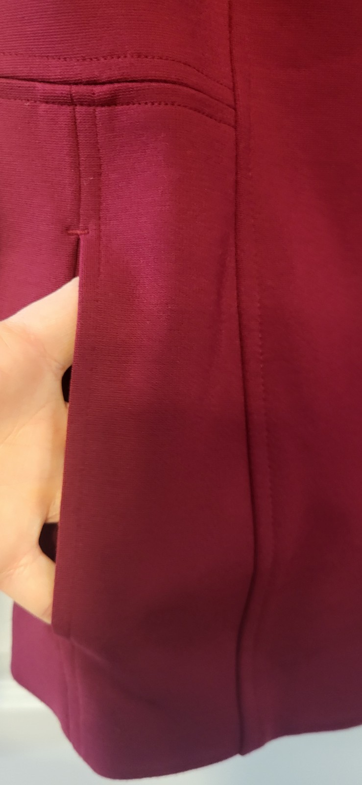 Chico's Solid Red Ponte Jacket Size 8/10 Chico Si… - image 7