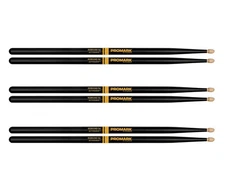 PROMARK 3-Pack Rebound Balance ActiveGrip Acorn Tip Drum Sticks 5A Wood